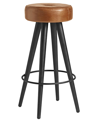 Malibu Real Leather Top Stool