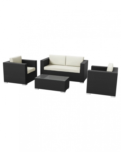 Woven Wicker Outdoor Lounge Furniture Set