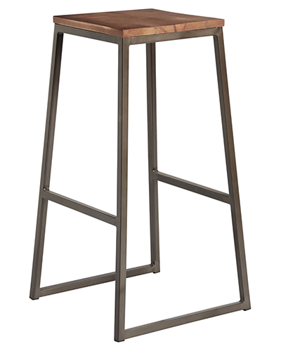 Style Wooden Top Bar Stool