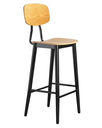 Juna Wooden Seat Bar Stool