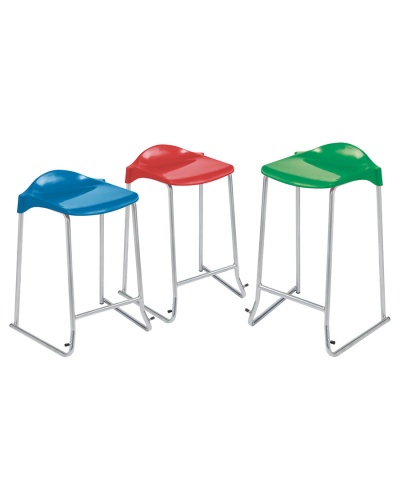 Advanced Waterfall Low Back Skid-Base Stool