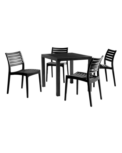Ares Black Outdoor Dining Furniture Set