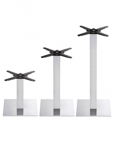 Boston Brushed Steel Table Pedestal