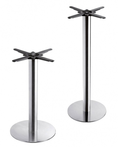 Boston Brushed Steel Table Pedestal (Round Base)