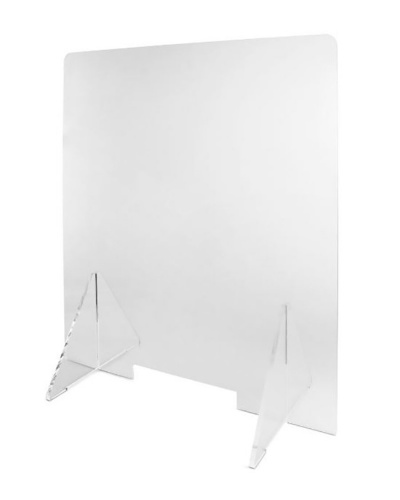 Clear Hygiene Screen & Sneeze Guard - Freestanding