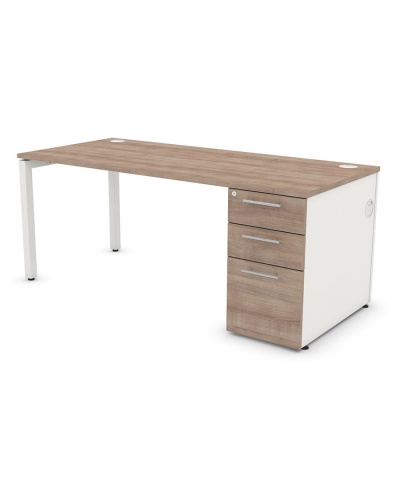 Duty Rectangular Desk + Supporting Pedestal