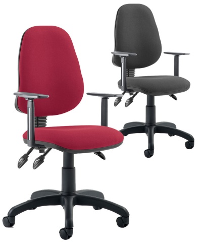 Eclipse 3 Lever Task Operator Chair + Height Adjustable Arms 24H