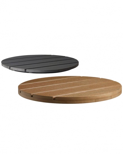 EKO Wood Effect Indoor / Outdoor Round Table Top