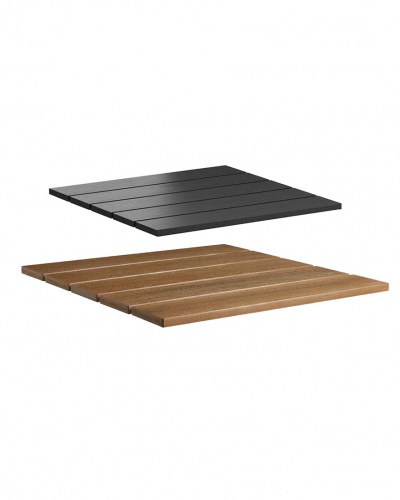EKO Wood Effect Indoor / Outdoor Square Table Top