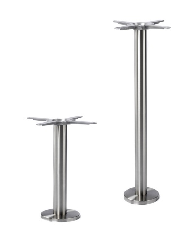 FloorFix Floor Mounted Table Pedestal - Brushed Steel