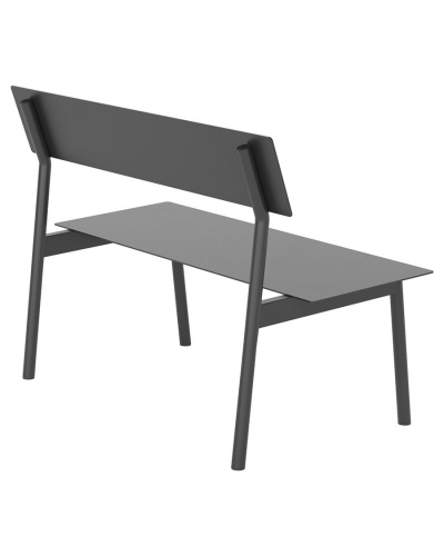 Graphic All Metal Indoor / Outdoor Bench + Backrest