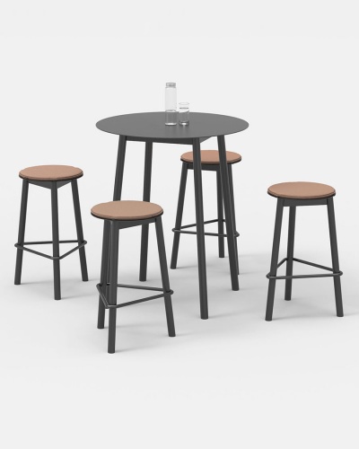 Graphic All Metal Indoor / Outdoor High Round Table