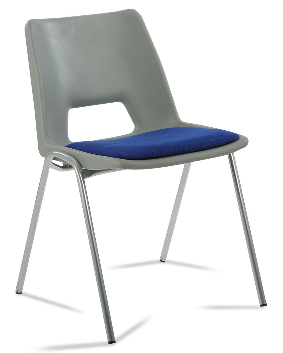 Plastic chair with discount cushion seat