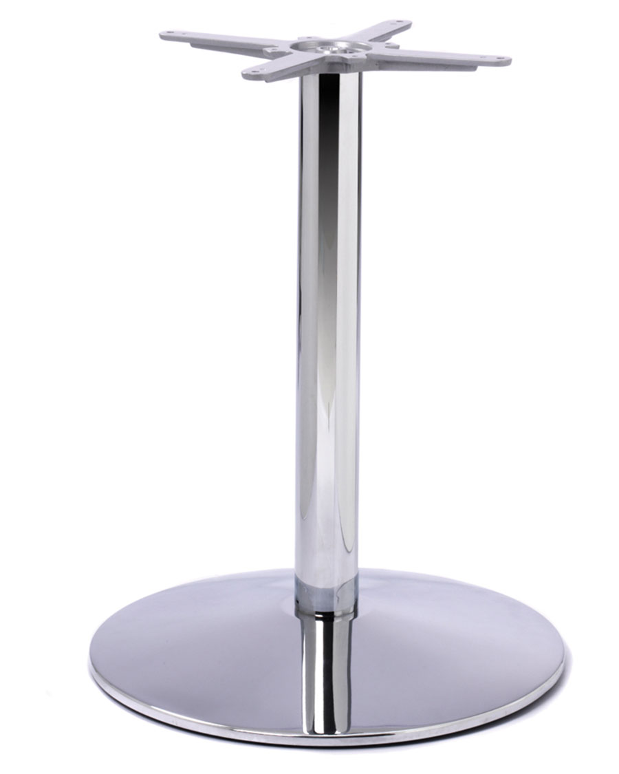Dome Base Chrome Table Pedestal