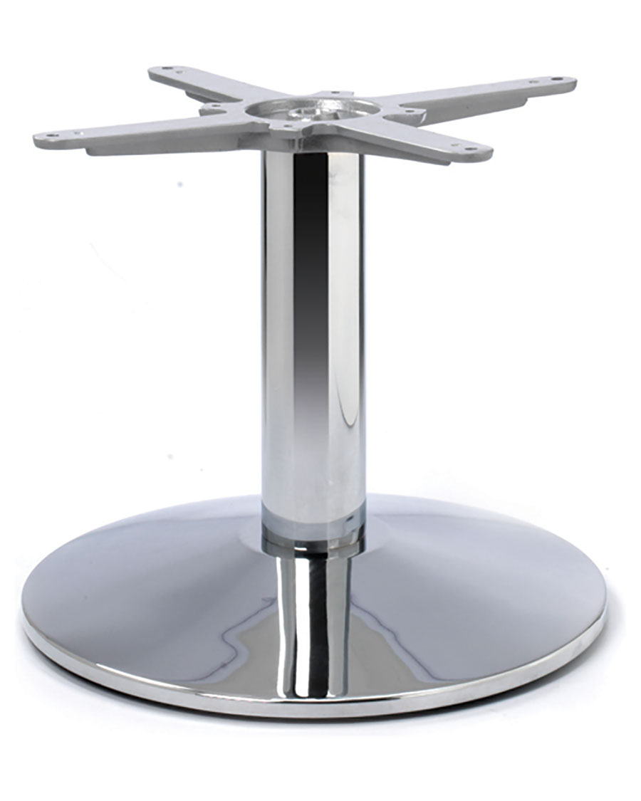 Dome Base Chrome Table Pedestal
