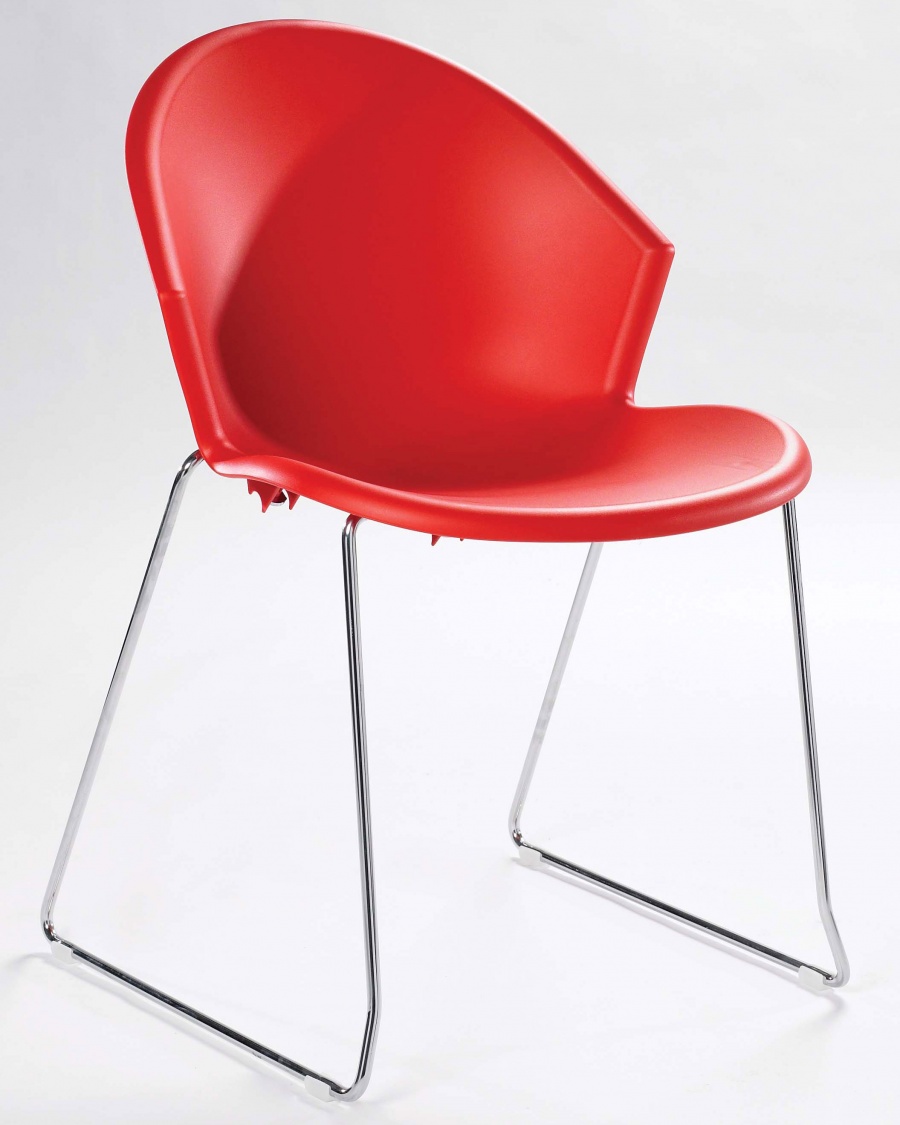 ava sled base plastic cafe chair
