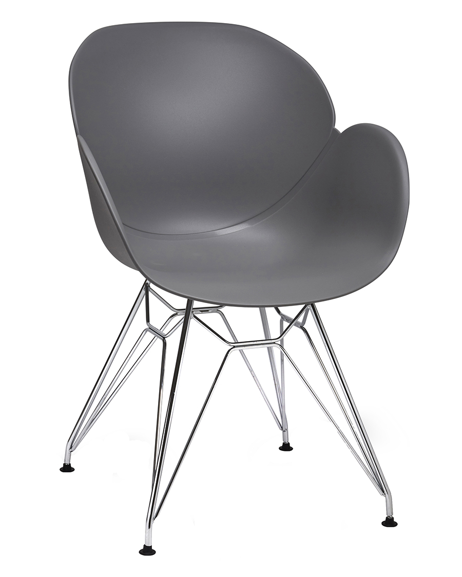 Shoreditch Eiffel Base Plastic Tub Chair Chrome Frame