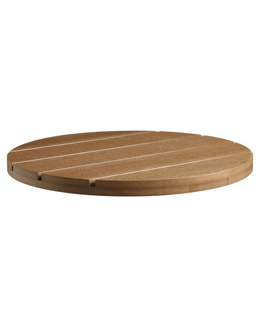 EKO Wood Effect Indoor Outdoor Round Table Top