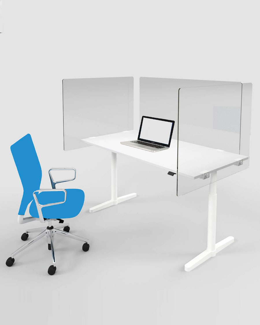 Perspex screens for shop desks