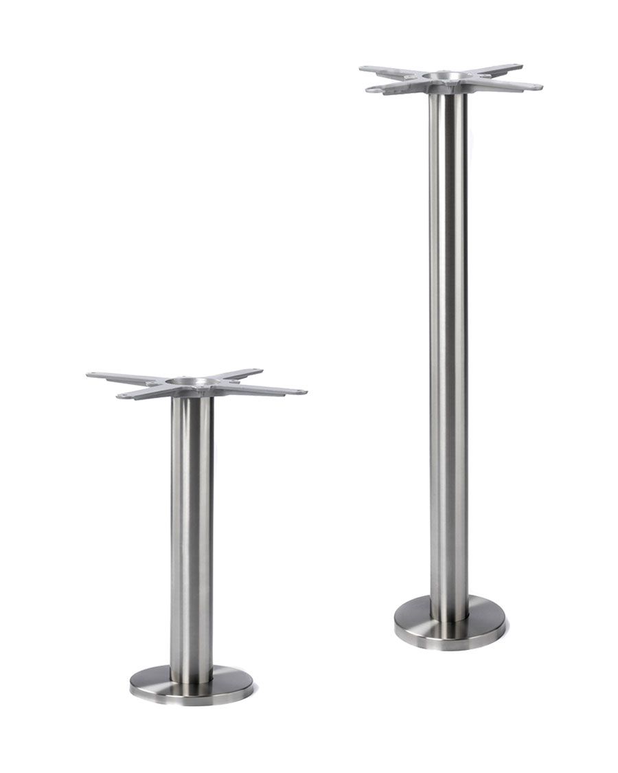 Floorfix Floor Mounted Table Pedestal Brushed Steel