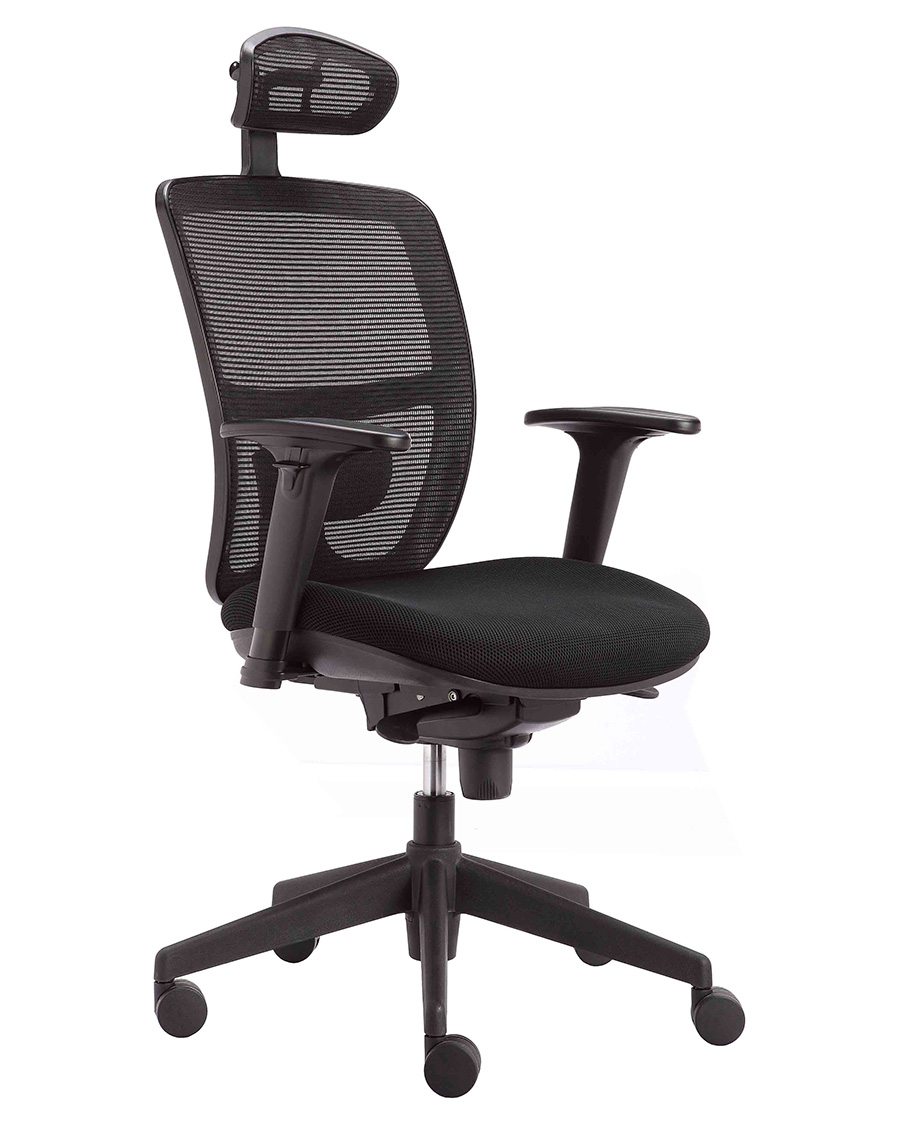 "Project" High Mesh Back Office Chair + Headrest