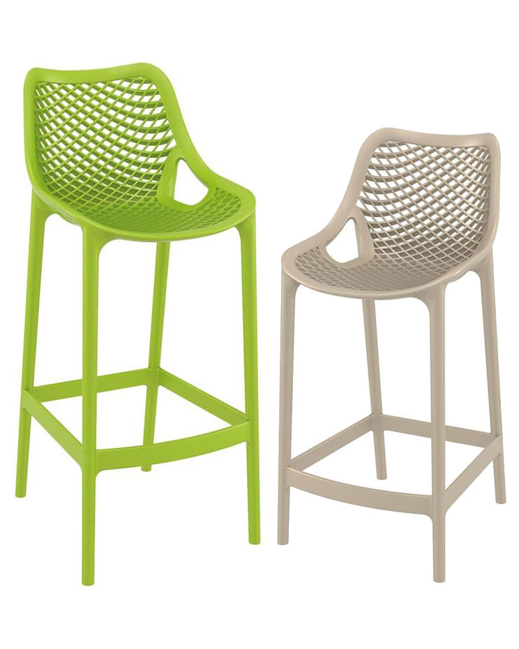 Spring Outdoor Bar Stool 24h, Wide Seat Outdoor Bar Stools