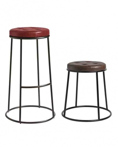 Max Padded Top Metal Stool