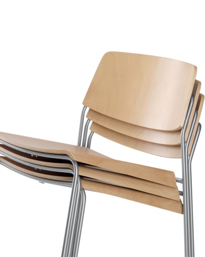 Sigma Wooden High-Density Stacking Chair