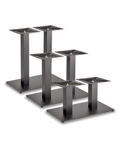 Silhouette Twin Table Pedestal - Square Post & Rectangular Base