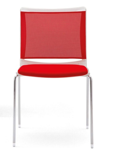 S'mesh Mesh-Back Stacking Padded Chair