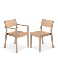 Woody Stacking Chair Natural Beech