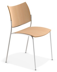 Cobra Stacking Chair Natural Beech