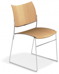 Curvy Stacking Chair Natural Beech