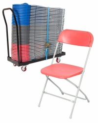 Zlite 40 Exam Flat-Back Folding Chair + Trolley