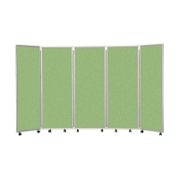 1500mm High Easy-Clean Mobile Concertina Room Divider