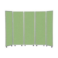 1800mm High Easy-Clean Mobile Concertina Room Divider