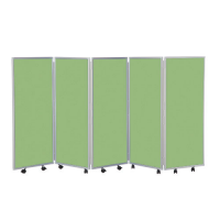 1200mm High Easy-Clean Mobile Concertina Room Divider