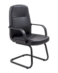 Canasta Faux Leather Visitor Chair 24H