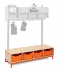 Cloakroom Base With 4 Deep Trays