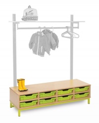 Cloakroom Base With 8 Shallow Trays