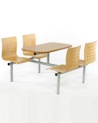 Beech Fixed Seat Dining Unit