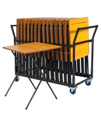 25 Zlite Folding Exam Desks & Trolley