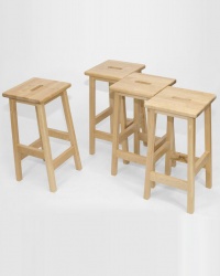 Wooden Lab Stool (Pack of 4)