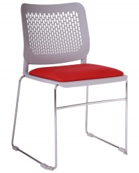 Malika Skid Base Stacking Chair (B) + Seat Pad