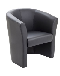 Faux Leather Tub Armchair 24H