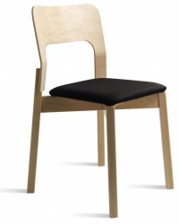 S-393B Upholstered Wooden Stacking Chair