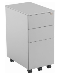 ONE Slimline 3 Drawer Steel Pedestal 24H