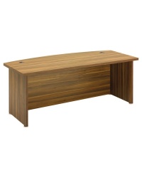 Regent Bow Fronted Executive Desk - Dark Walnut 24H