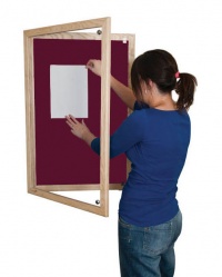 Camira Lucia Tamperproof Noticeboard - Hardwood Frame