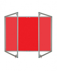 Corded Hessian Tamperproof Noticeboard - Aluminium Frame